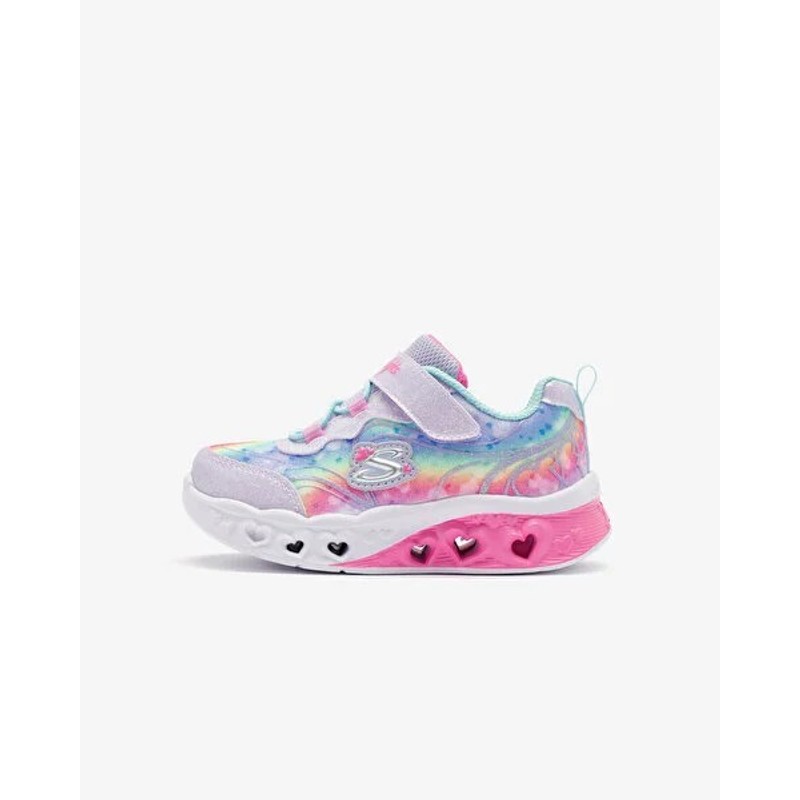 Skechers Flutter Heart Lights - Groovy Swirl Kız Çocuk Spor Ayakkabı (303253N LVAQ) Lavanta-Açık Mavi